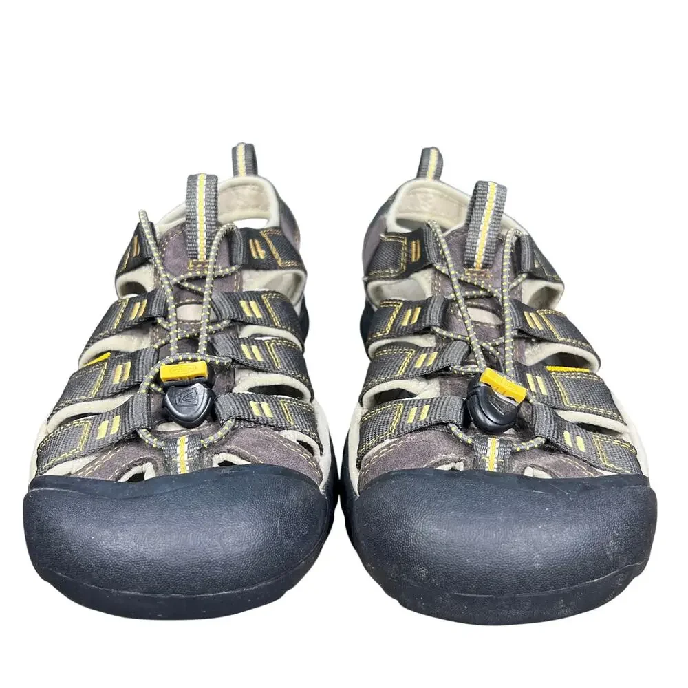Keen Newport H2 Men's Brown Yellow Closed Toe Water Hiking Sandals Size 9.5